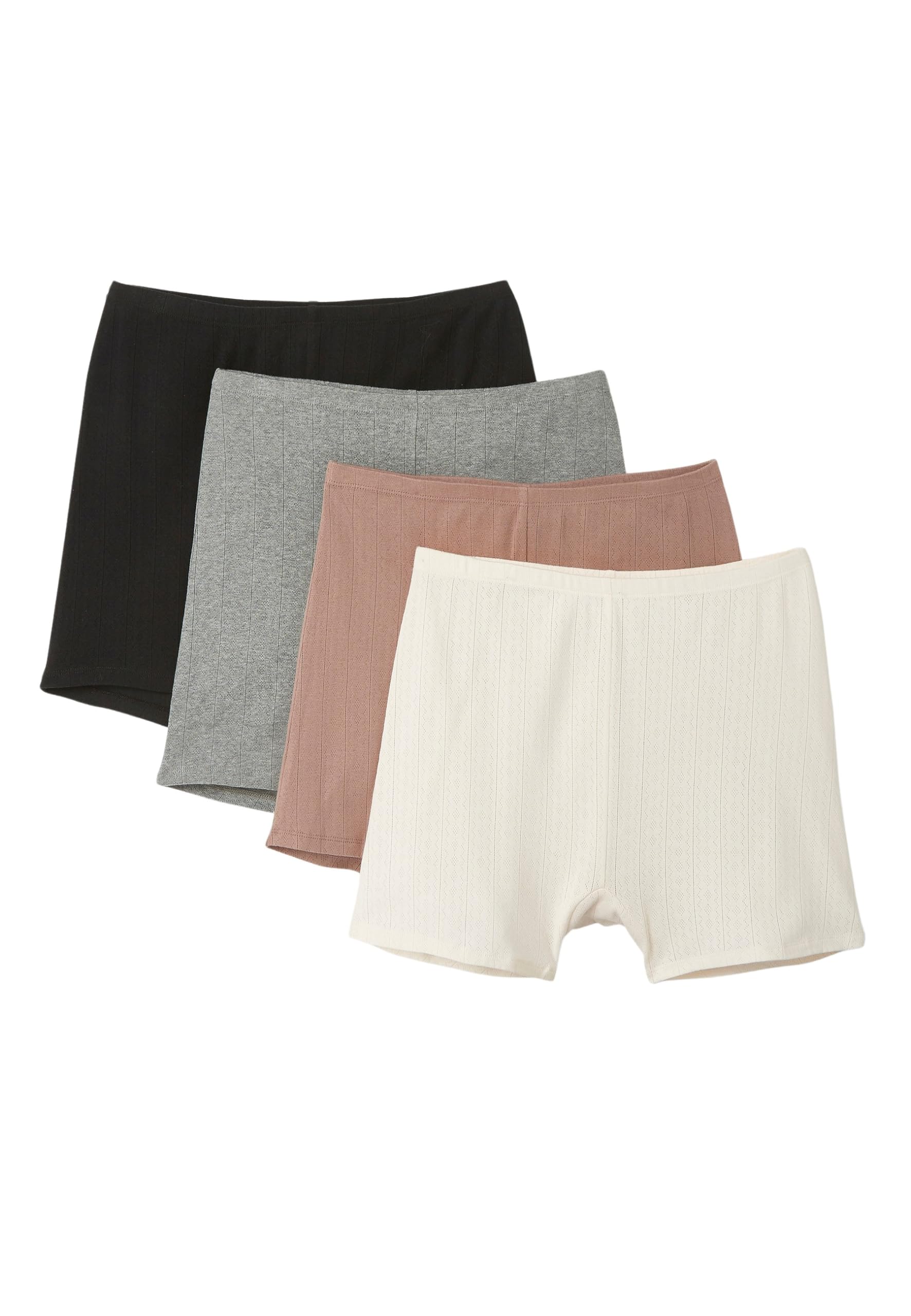 Damart Women's Grey Marl Assorted Pack Of 4 Short Briefs