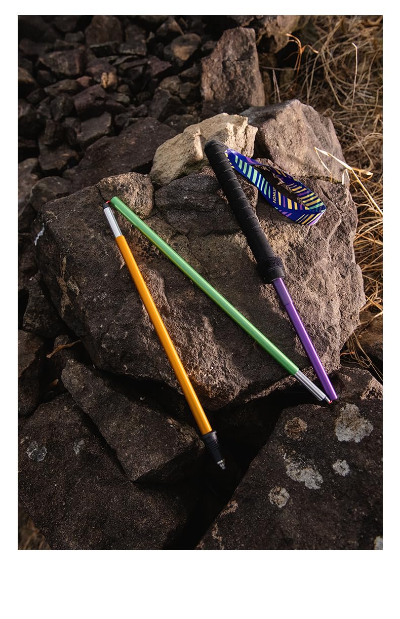 AONIJIE 2-Pack Faltbar Z-Wanderstöcken ultrakompakt Trekkingstöcke für Trekking, Wanderungen, Reisen