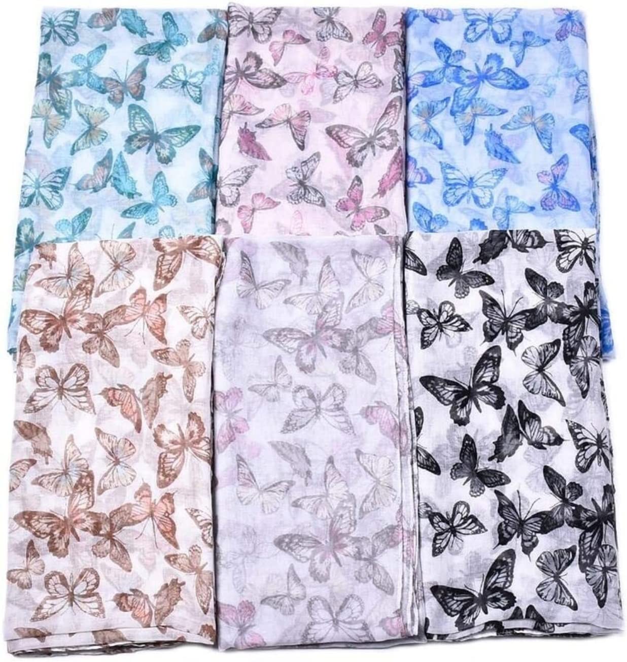 Bufanda Chal Bufanda De Invierno Para Mujer, Chal Cálido, Protección Solar, Estampado De Mariposa, Regalo Suave y Cálida