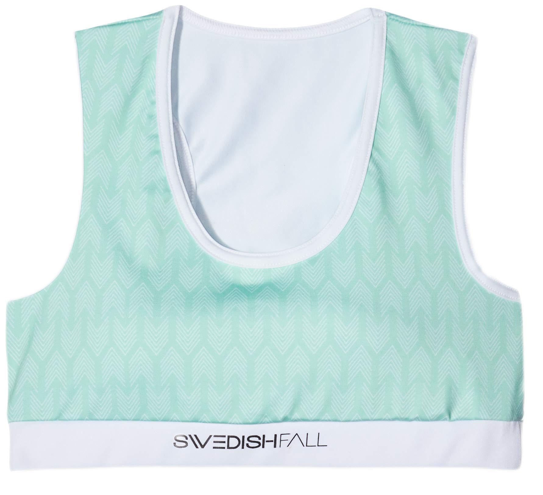 SWEDISH FALL LIFTING ATHLETES Women's Sports Bra, Womens, L1P1C4S4, Cool Mint, L