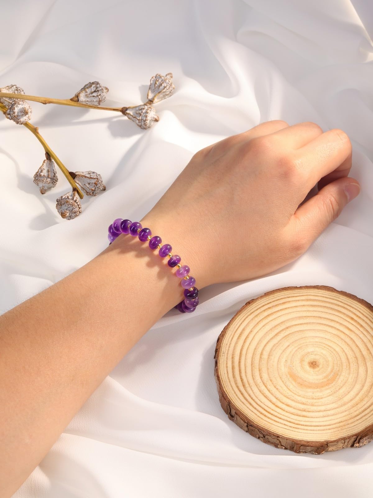MOCHAMIK Pulsera de Cristal curativo de Chakras para Mujer, Pulsera de Cuentas de Piedras Preciosas Naturales de 7 Chakras, joyería Espiritual, Regalos para Mujeres, su Aniversario de cumpleaños