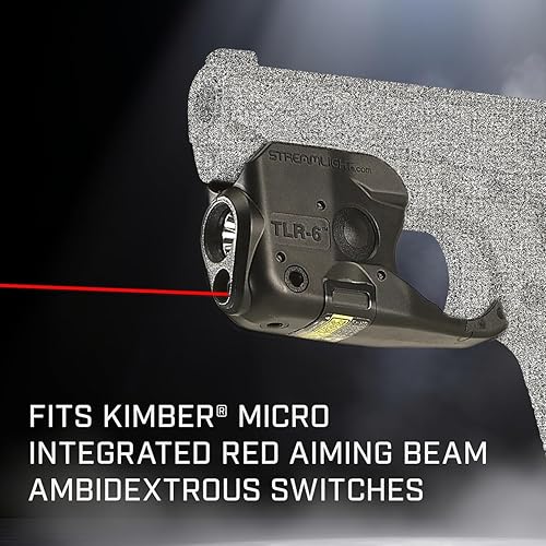 Miniatura 4 de Streamlight 69276 TLR-6 - Luz de pistola de 100 lúmenes con láser rojo integrado diseñado exclusivamente y exclusivamente para Kimber Micro 1911 y