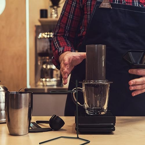 Miniatura 8 de MAGICLULU Soporte para gotero de café, acero inoxidable, para verter sobre la estación de café, soporte de filtro, soporte de preparación de filtro