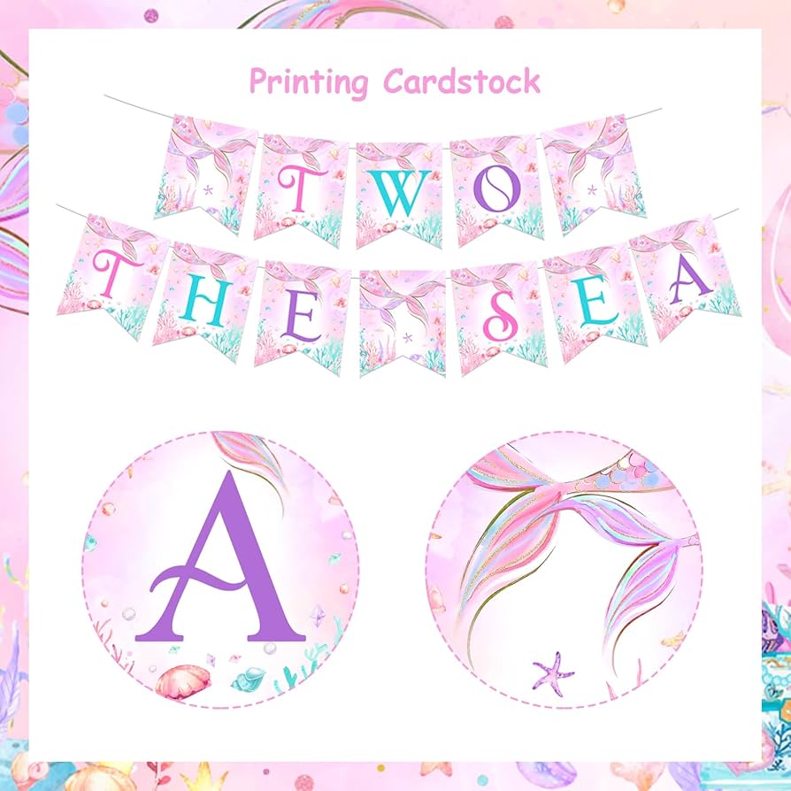 Amazon.com: Sursurprise Mermaid 2nd Birthday Decorations, Two the Sea Banner, Under the Sea Ocean Birthday Party Supplies for 2 Years Old Girls : Home & Kitchen amazon-com-sursurprise-mermaid-2nd-birthday-decorations-two-the-sea-banner-under-the-sea-ocean-birthday-party-supplies-for-2-years-old-girls-home-kitchen