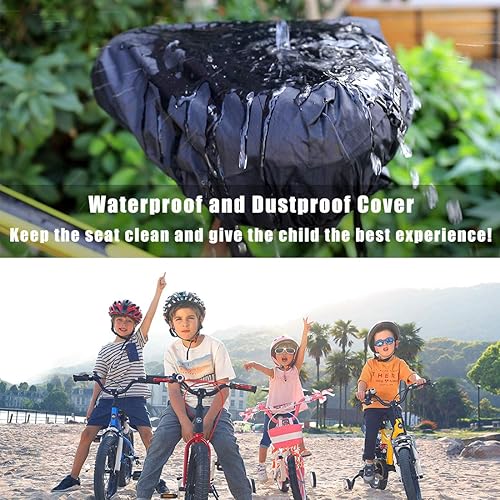 Miniatura 8 de ANZOME Funda de cojín para asiento de bicicleta de gel para niños, 9 x 6 pulgadas, espuma viscoelástica, extra suave, almohadilla para sillín de