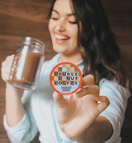 Miniatura 3 de Cápsulas de café Double Donut Shop, cápsulas de café Donut Shop mezcla de tostado medio, cápsulas de una sola serie para máquinas Keurig K Cup