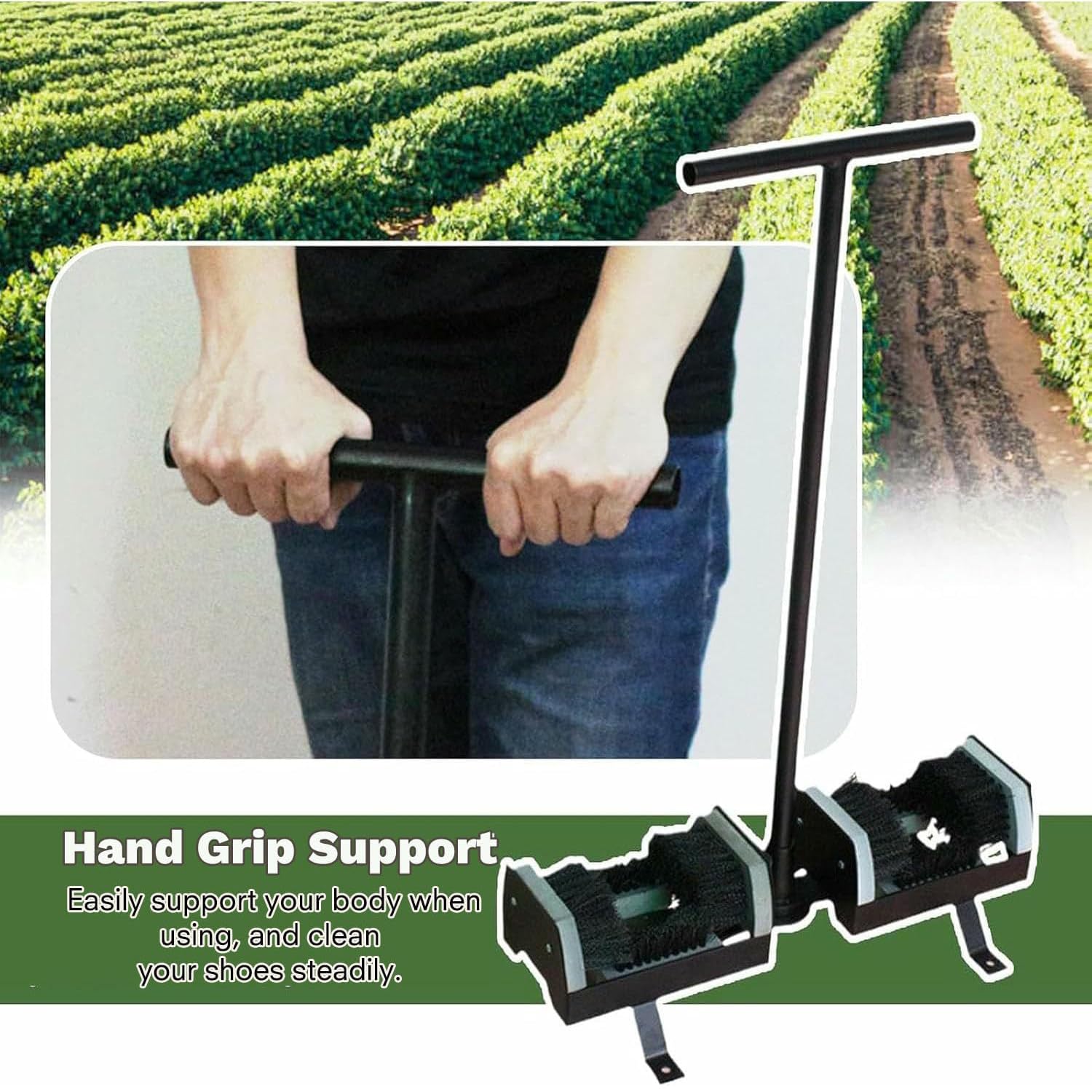 Spazzola per la pulizia degli stivali, setole rigide a doppia faccia per una rimozione efficace del fango, ideale per stivali da pioggia, da trekking e da calcio, perfetta per fattorie e giardini