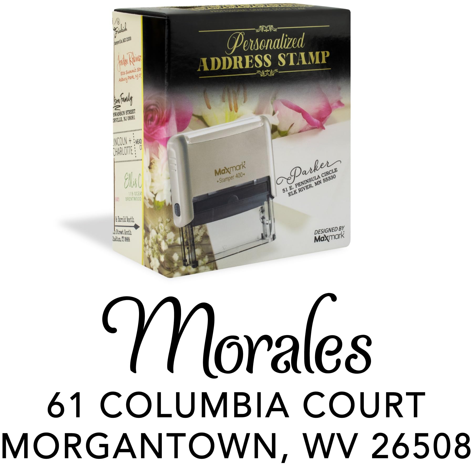 Custom Return Address Stamp - Self Inking Stamp - Medium Size - Style RAM102 - Choose from 15 Ink Colors