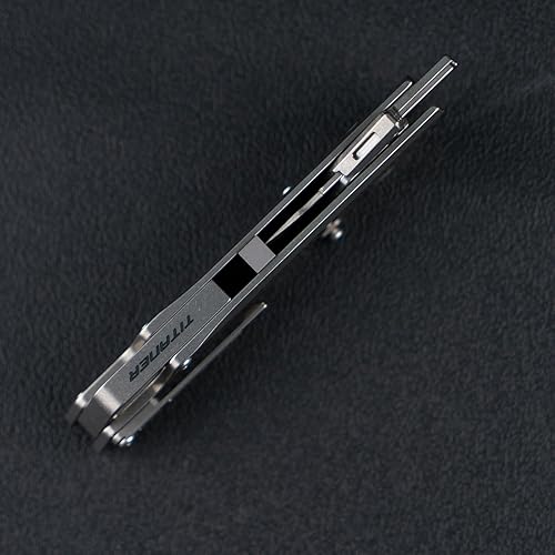 Miniatura 5 de TITANER Raven Titanium EDC - Cuchillo plegable de bolsillo, cortador de caja adecuado para trabajos artísticos, exteriores, caza, herramientas