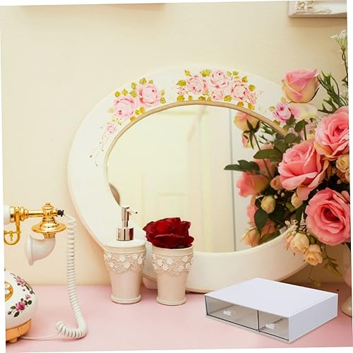 Miniatura 7 de EXCEART Caja de almacenamiento con cajón, vitrina de cosméticos, cajón de almacenamiento apilable, organizador de tocador, cubos de almacenamiento