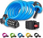 Bike Lock, 5 Digit Combination Bike Cable Lock,4ft Resettable Bicycle Lock | 5-digit combination, keyless operation, waterproof , easy to install. Perfect for bicycles, electric bikes and scooters.