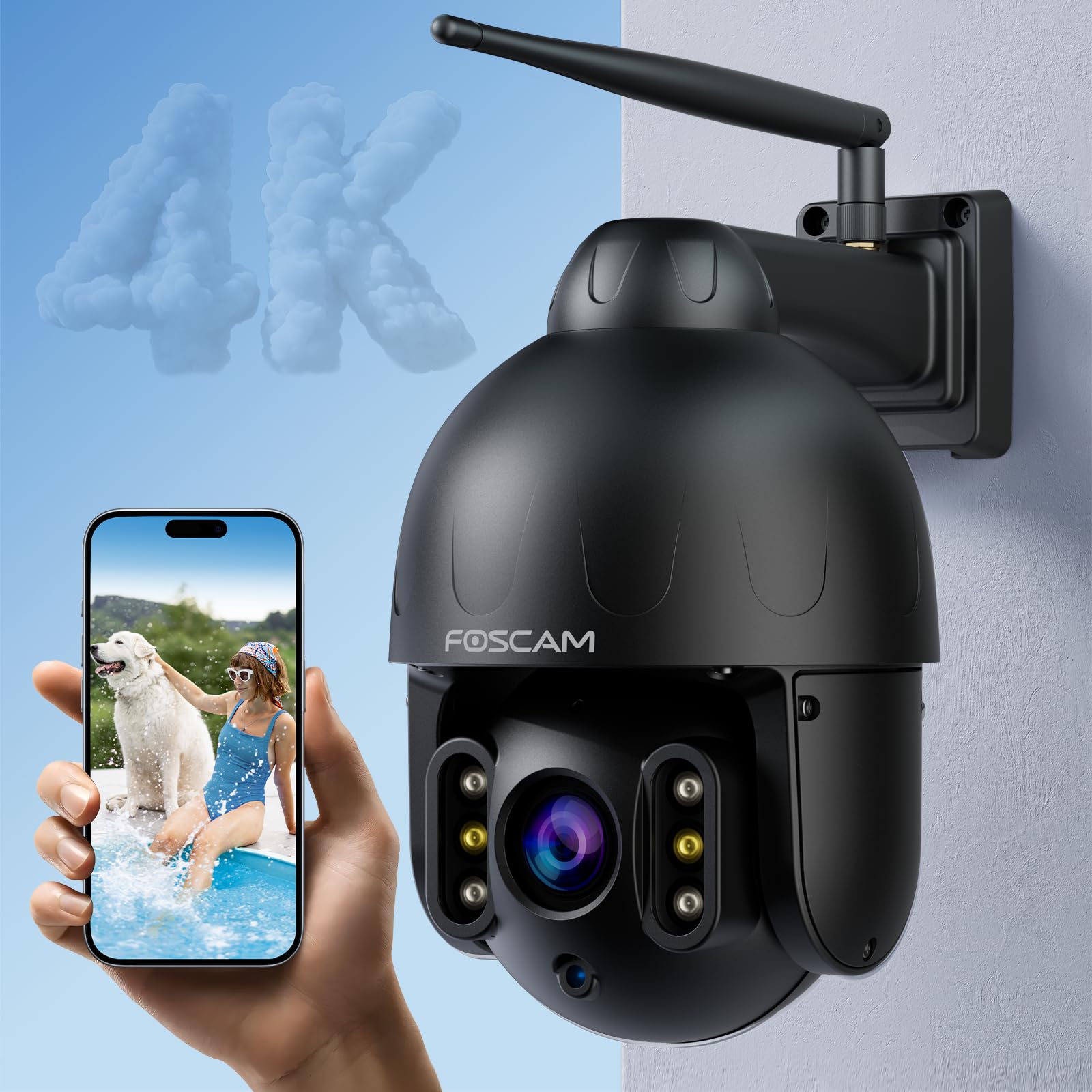 Amazon.com : FOSCAM 4K/8MP Security Camera Outdoor, 4X Optical