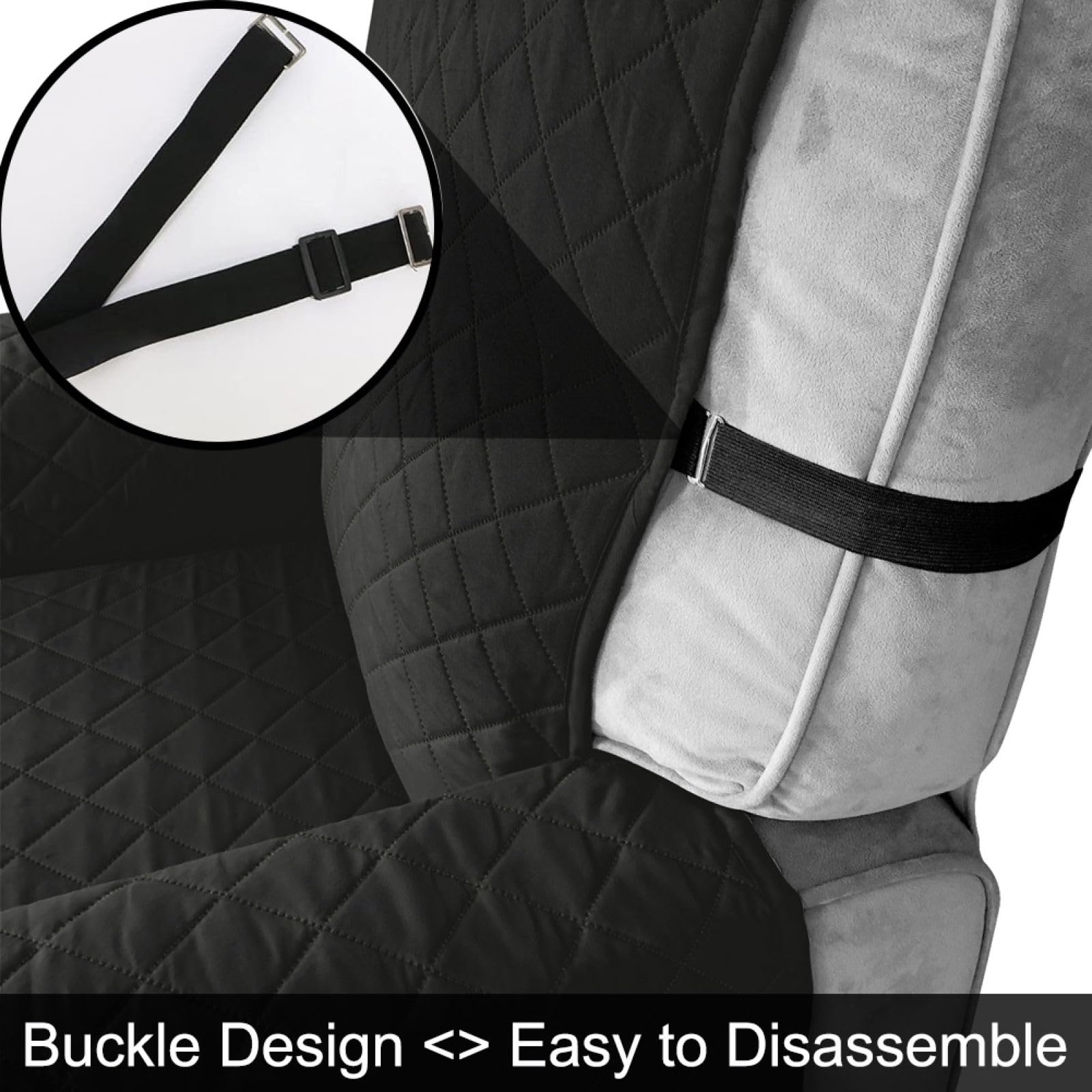 Copripoltrona reclinabile per Sedia elettrica, Copripoltrona reclinabile con 6 Tasche Laterali, Copripoltrona Regolabile, Copridivano Proteggi Poltrona per poltrone, Sedia reclinabile,Black,S