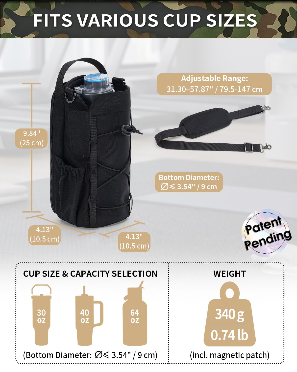 Magnetic Water Bottle Holder - Gym & Hiking -5 Magnetic Water Bottle Holder - Gym & Hiking -5