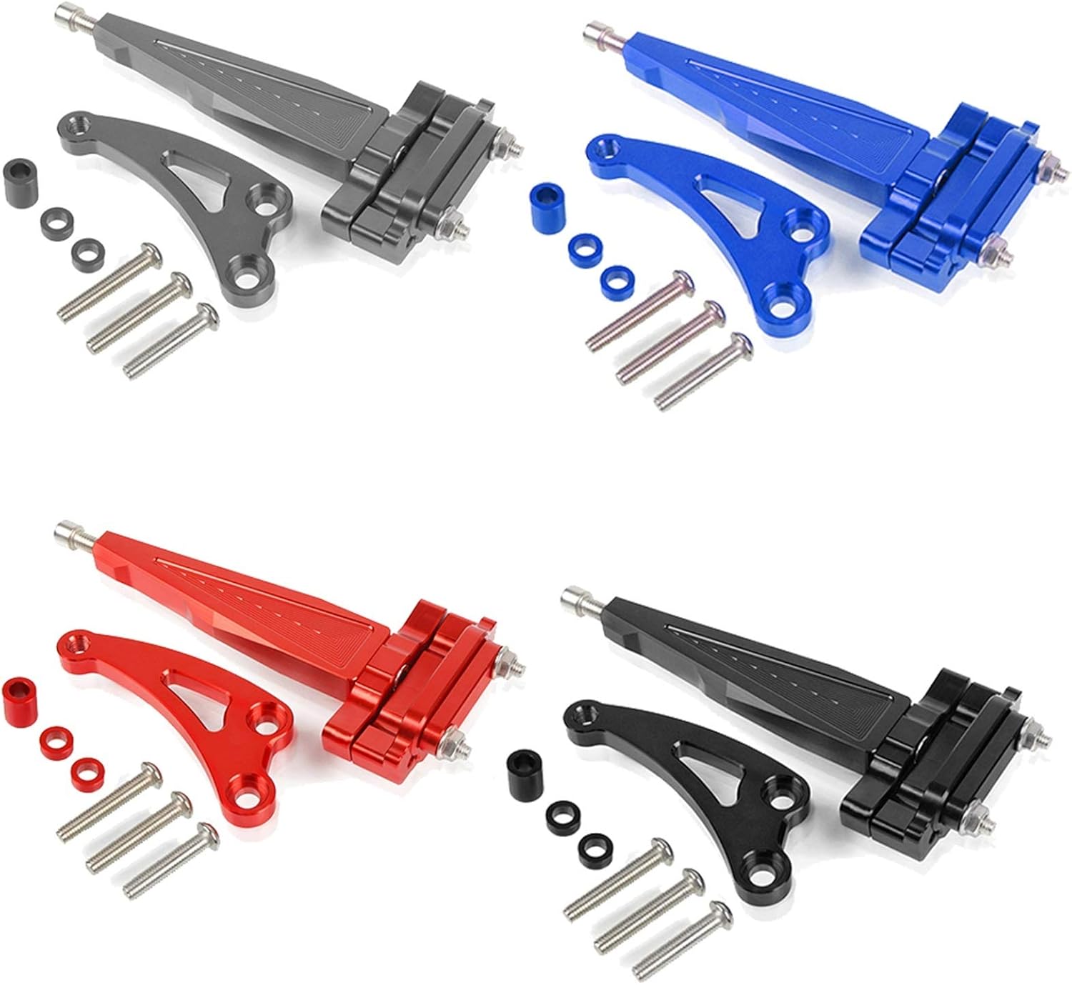 Steering Damper Bracket Motorcycle Steering Damper Mounting Support Stabilizer Suitable For Most Motorcycle Models(Bracket Red)