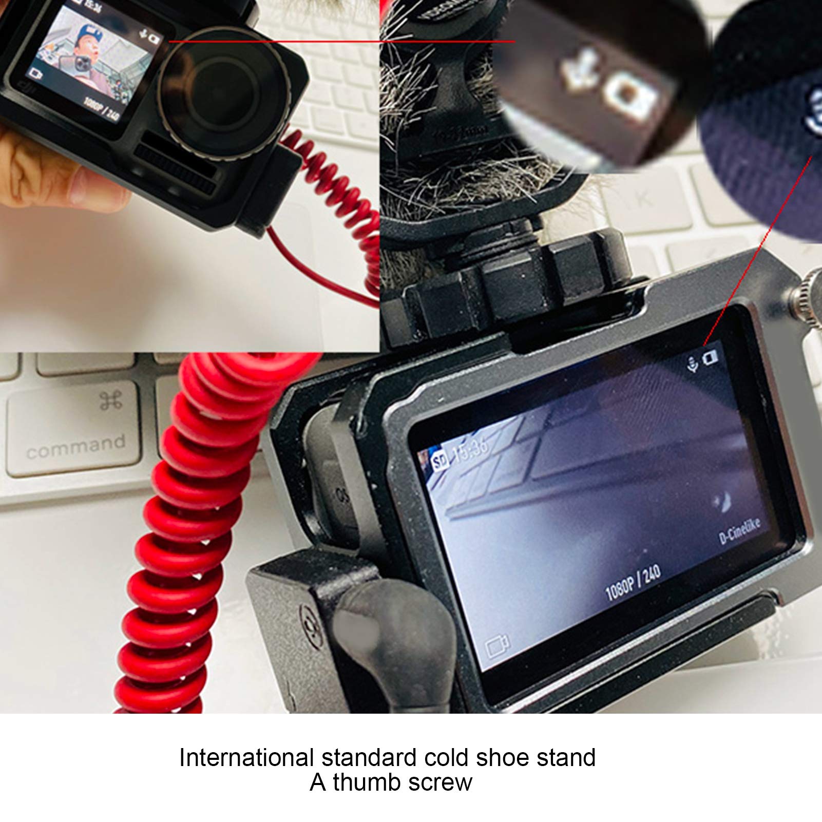 Cage Vlog En Alliage D'aluminium Pour Caméra Dji Osmo, Cadre De Protection, Boîtier De Coque Avec Double Support Pour Chaussures Oides - Sports & Action Vidéo Caméras Accessoires