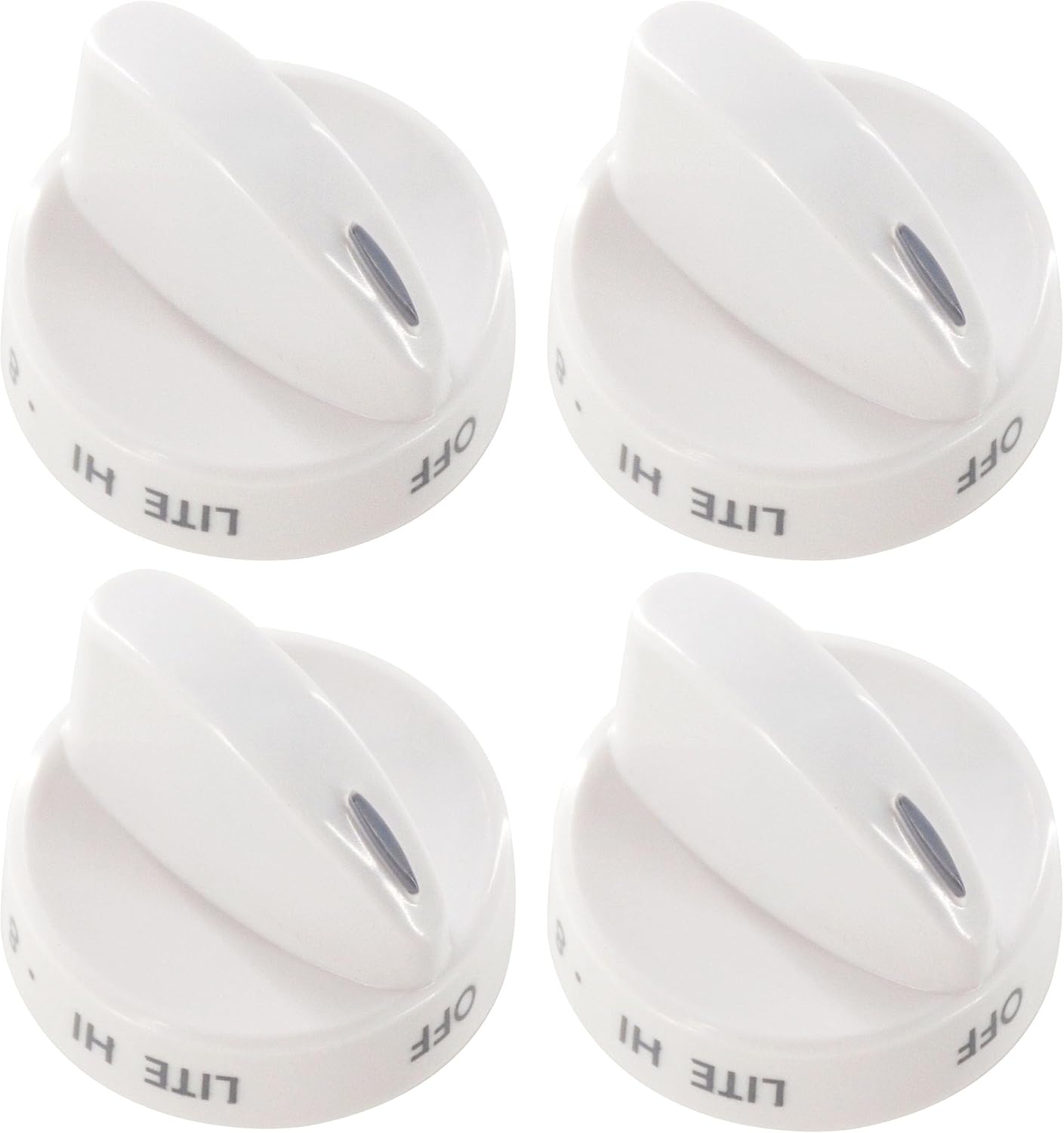 316442512 Stove Knob White Gas Oven Range Control Assembly Compatible with Frigidaire, Kenmore, Sears Burner (4PACK)
