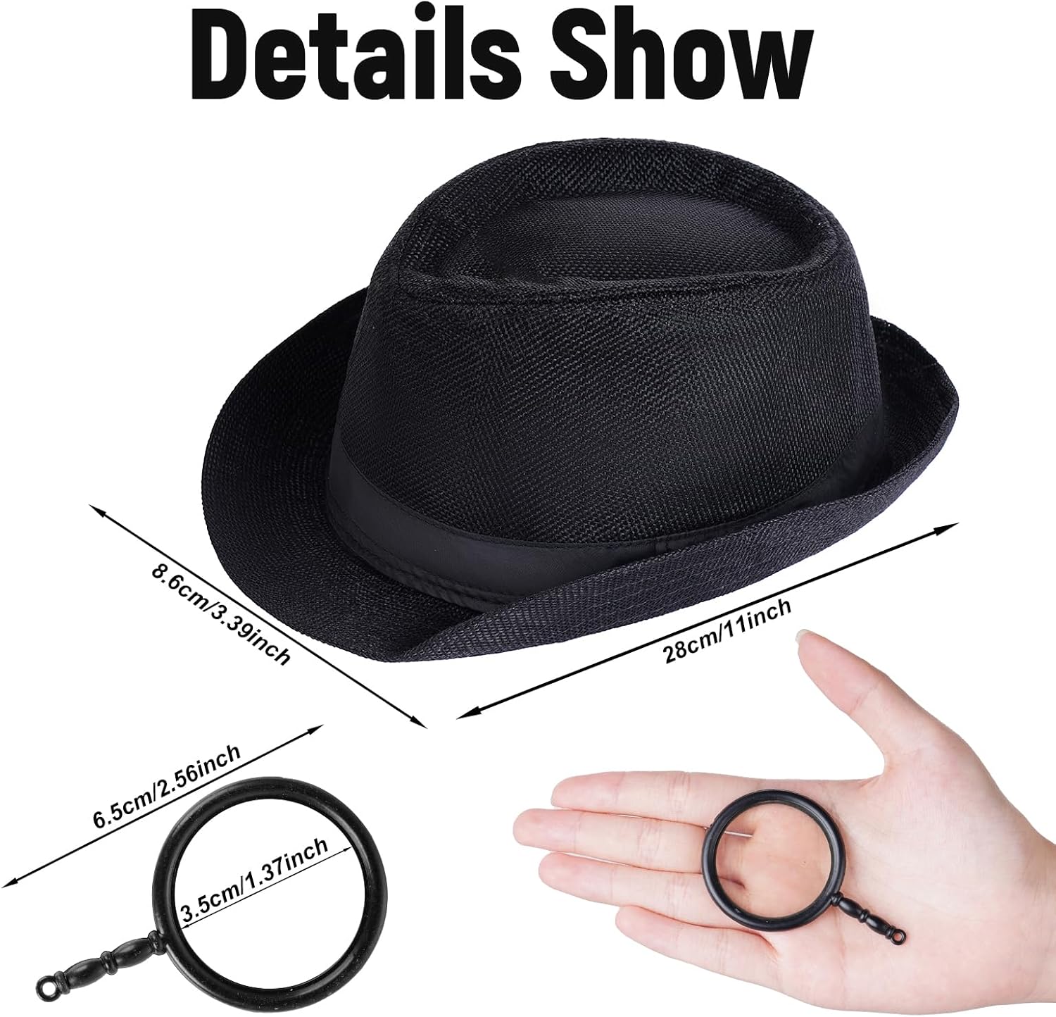 HOVEOX 1920s Mens Costume Gatsby Gangster Accessories Old Man Costume Roaring 20s Costumes for Men - Image 2