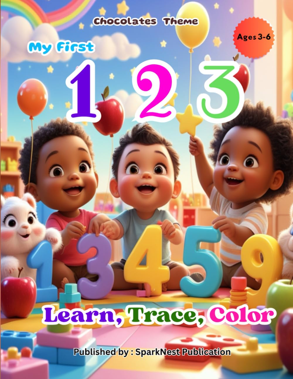 My First 123: Chocolate Counting Book for Kids Ages 3–6: A fun and educational number coloring book for toddlers and preschoolers to learn counting ... First 123 – Count, Learn & Color the Numbers)