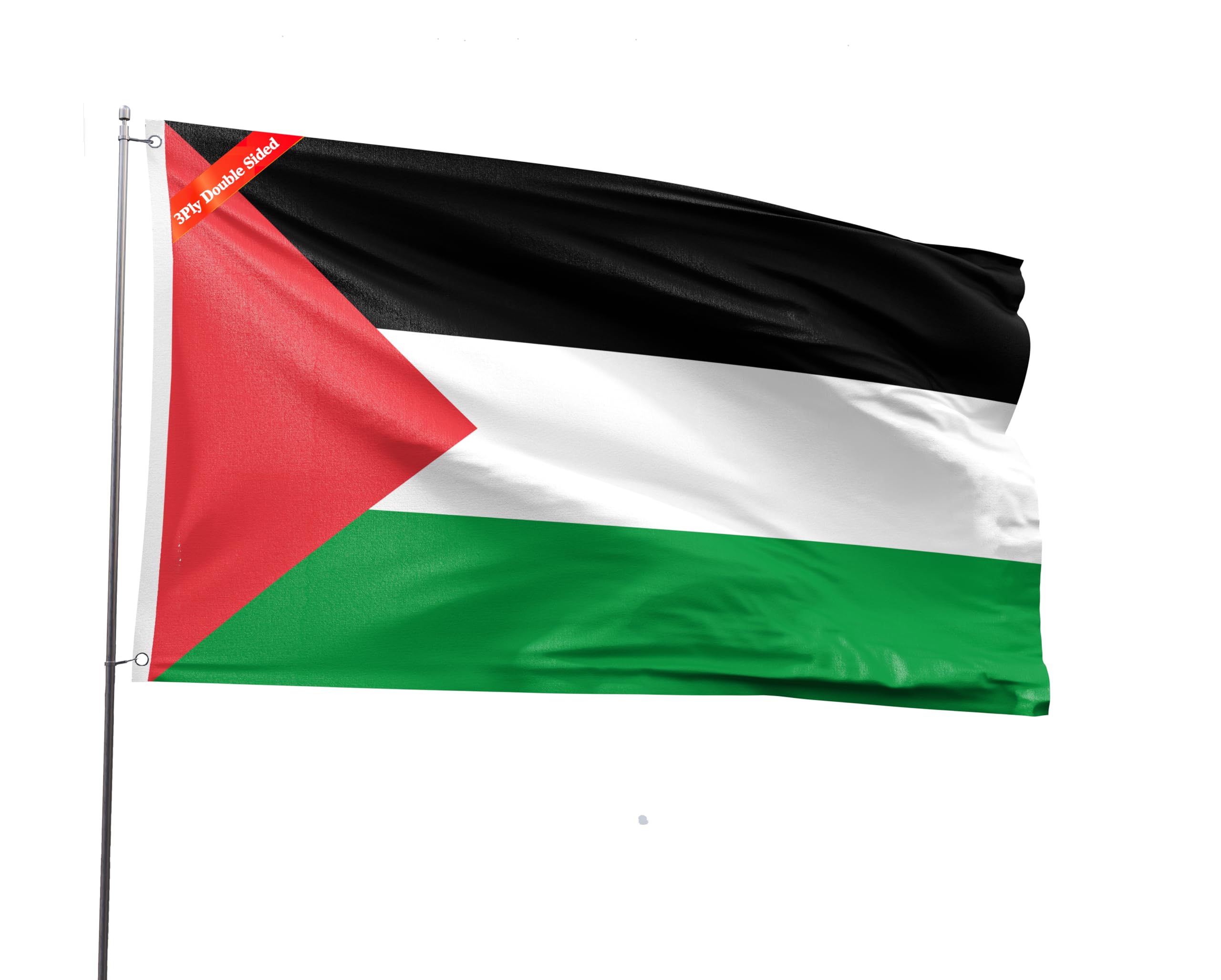 Double Sided Palestine Flag 3x5FT Palestinian National Flag Printed 100D Polyester With 2 Grommets For Palestinian Themed Festival Events Parades Party Decor