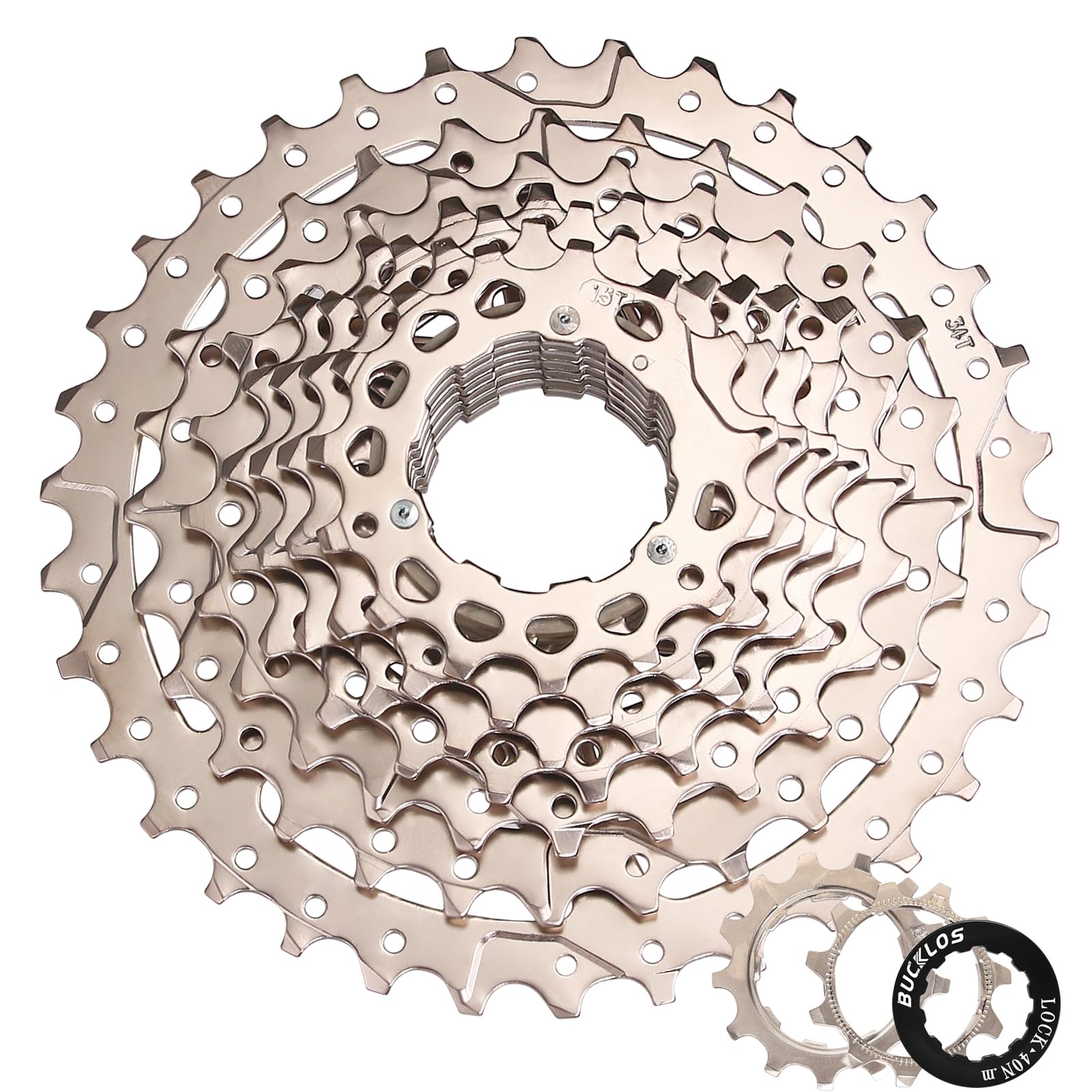 AEYINO Cassette 10 Speed 11-34T,Bicycle Freewheel Fit Mountain Bike/Road Bike/XC/DH/AM,Compatible with Shimano Sram — image 1