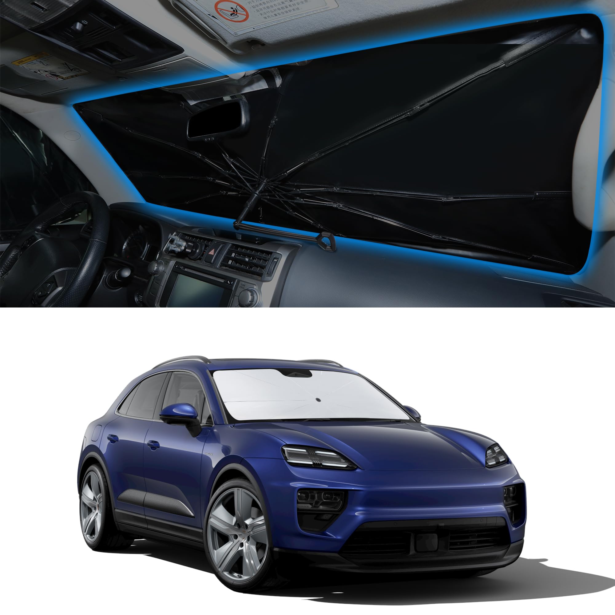 Windshield Sun Shade Umbrella for 2014-2026 Porsche Ma-can