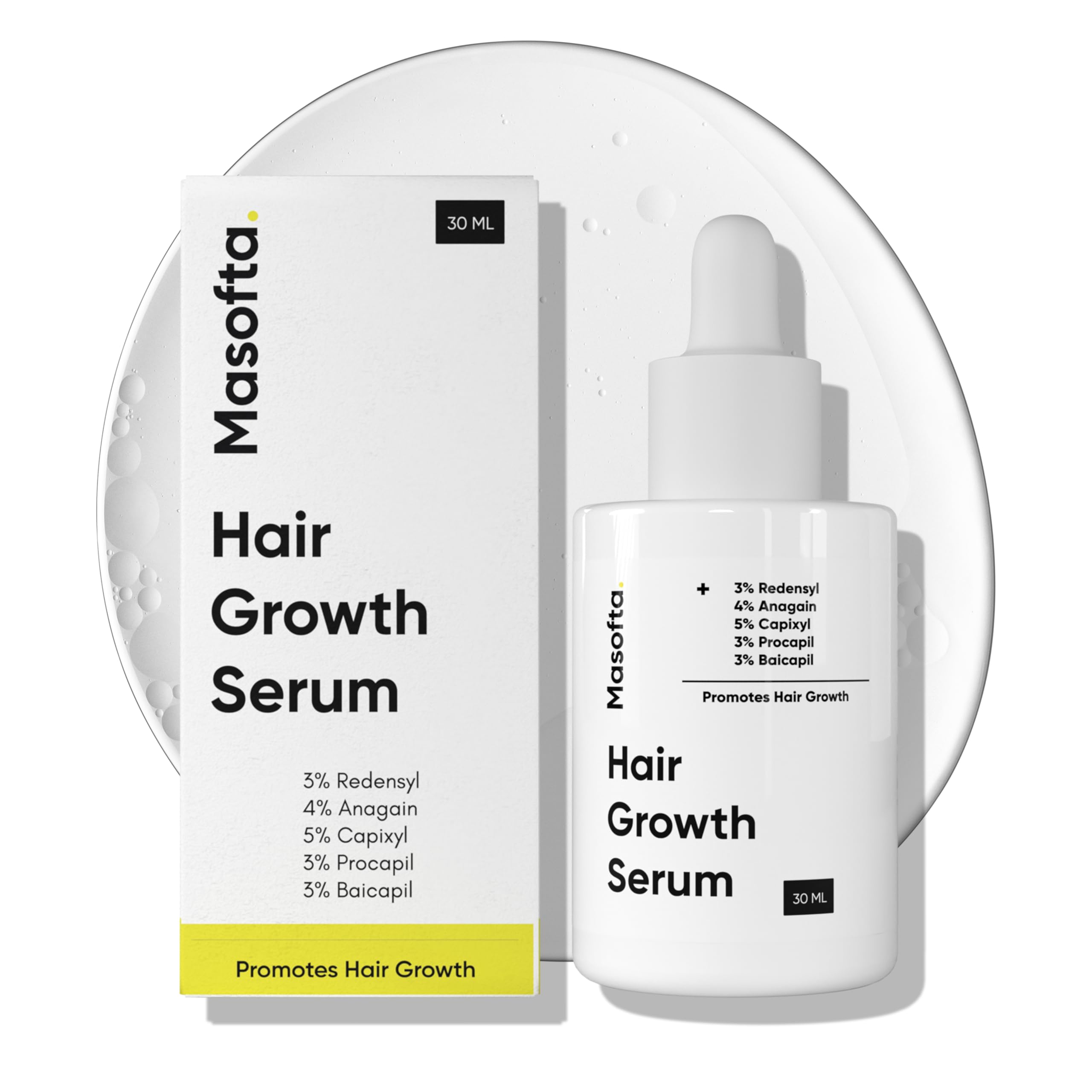 Hair Growth Serum For Promoting Hair Growth & Controlling Hair Fall With 3% Redensyl, 5% Capixyl, 4% Anagain, 3% Procapil & 3% Baicapil, Rosemary & Biotin, For Both Men & Women, 30ML