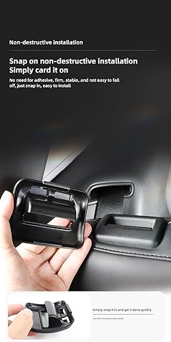 Miniatura 3 de LUCKEASY Limitador de soporte de guía para cinturón de seguridad trasero para Tesla Modelo Y 2021-2023 Modificación interior automotriz negro 2