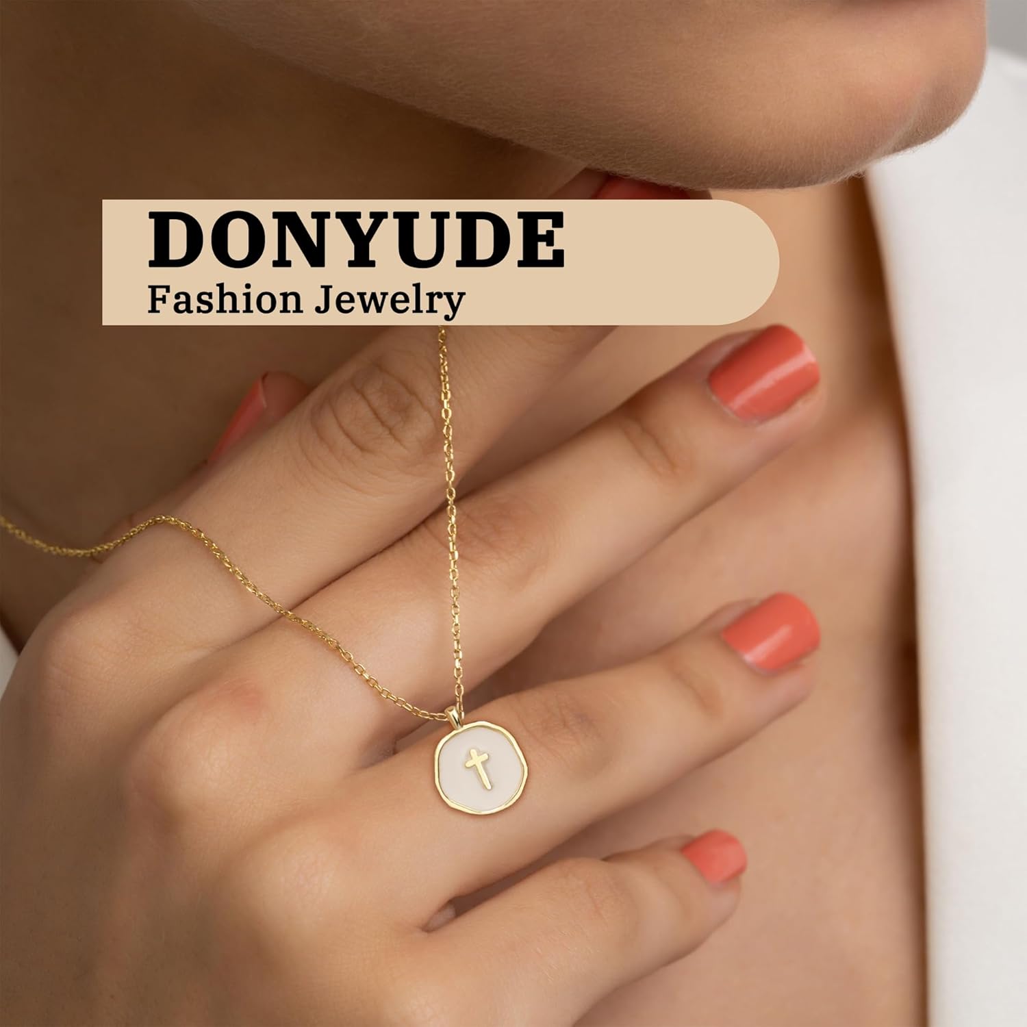 Easter Basket Stuffers Pearl Cross Necklace Faith Based Gifts for Daughter Sister Mom Religious Baptism Catholic Gift Christian Necklace for Granddaughter Grandma Confirmation Communion Easter Jewelry - Image 3