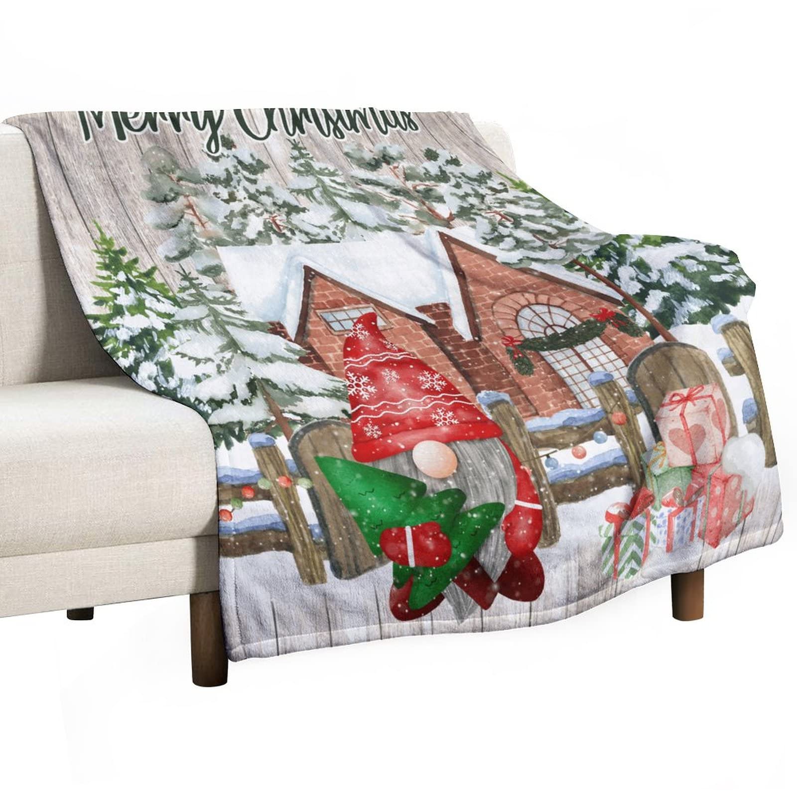 Couverture de Noël plaid flanelle enfants et adultes pour lit doux 130x150