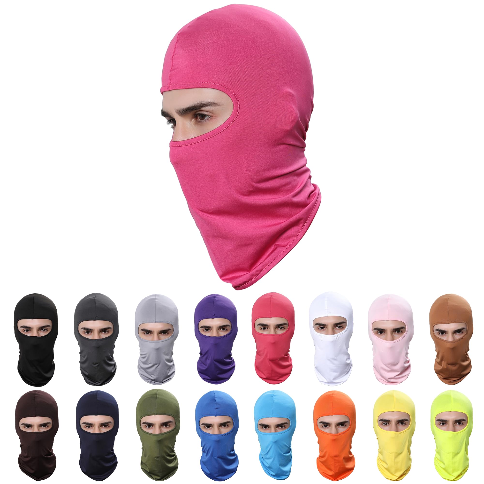Pukavt Balaclava Face Mask, Ski Mask for Men Women Pink