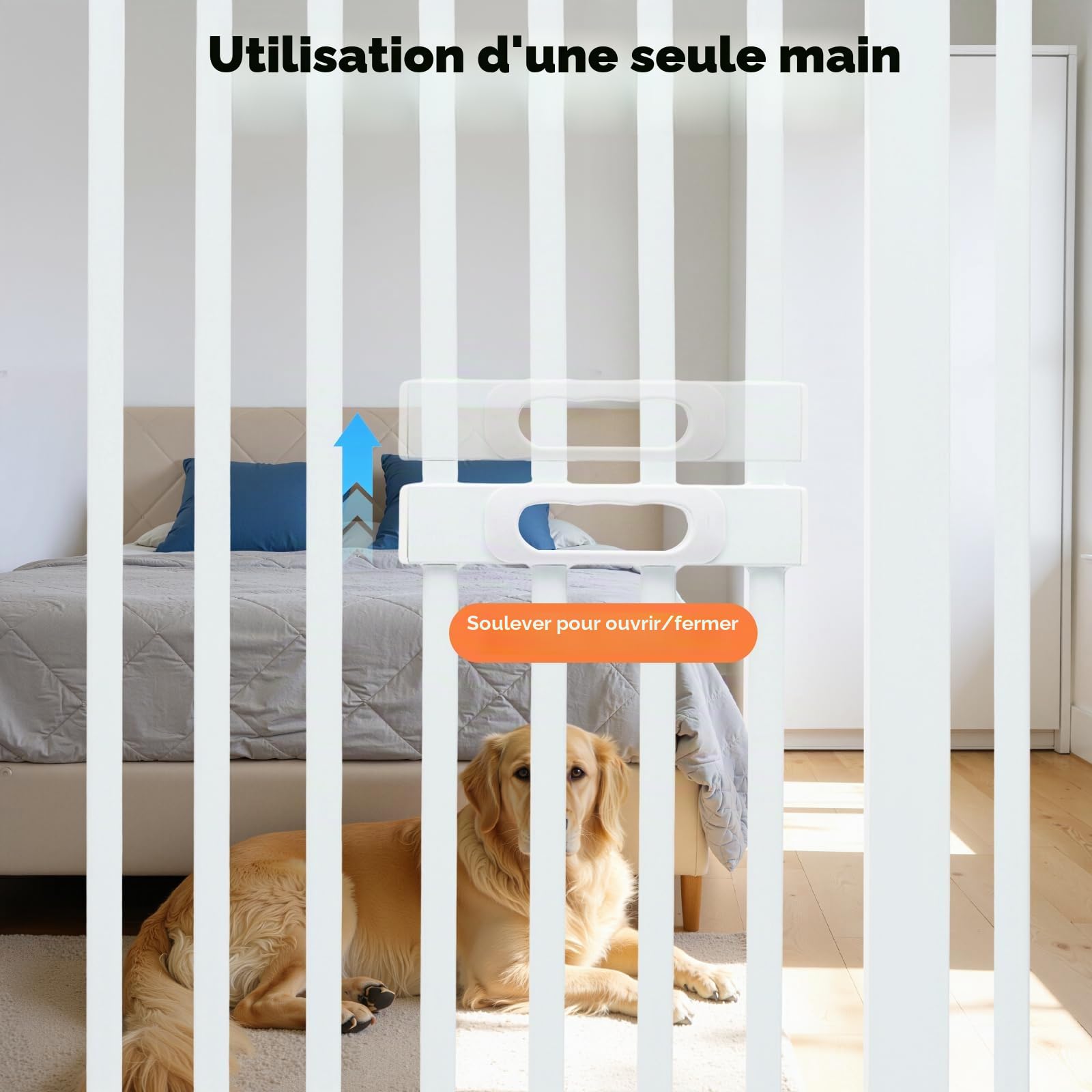 Porte de sécurité temporaire extensible, barrière de protection pour animaux de compagnie, porte pour chats, porte de protection pour animaux de compagnie, porte de protection pour animaux de