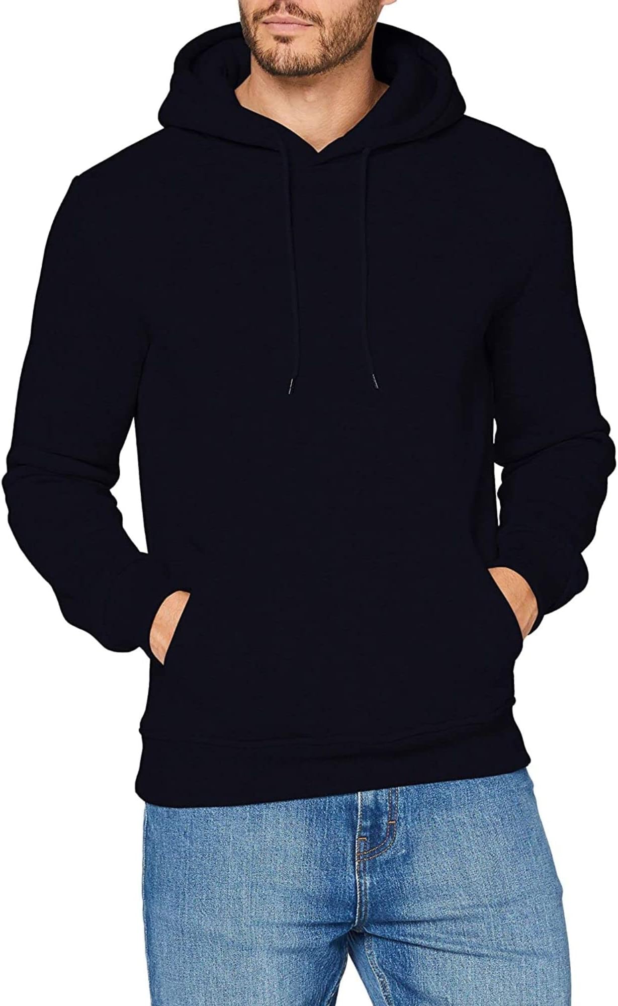 FM LondonHeavyweight Hoodie - Mens Hoodies with Inner Brushed Fleece Lining - Durable Grey, Navy, & Black Hoodie Suitable for Gym & Casual Wear - Cotton Rich, Comfort Fit