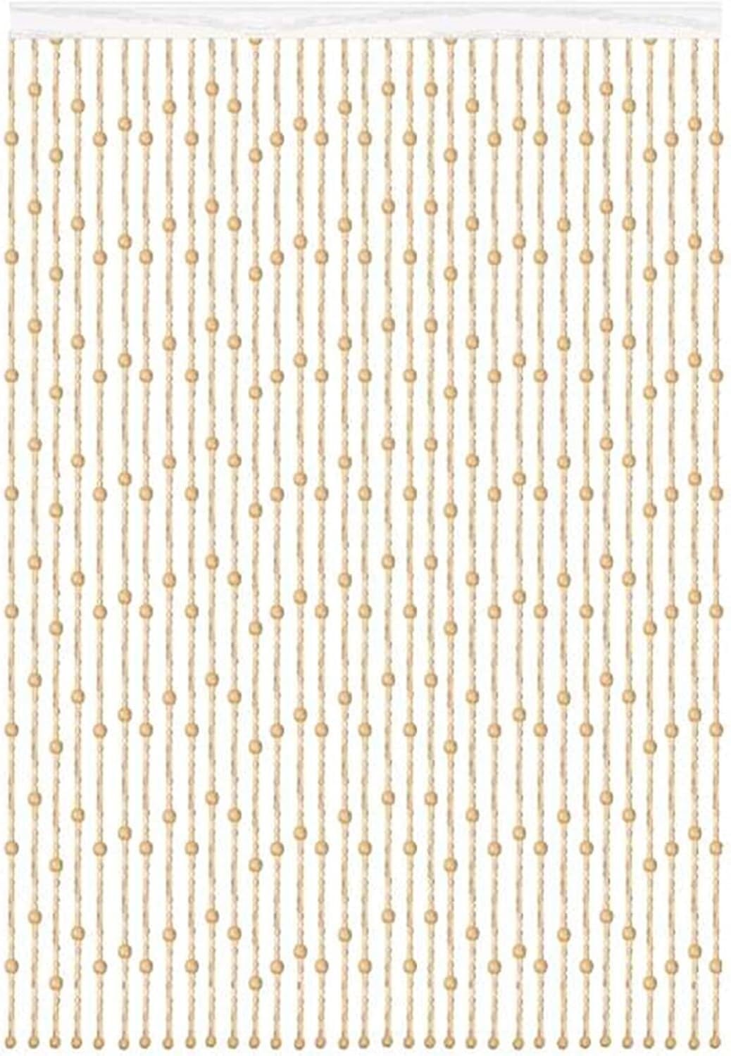 Rideau de porte en bois perlé 30 rangs 60x100cm pour séparation de pièce