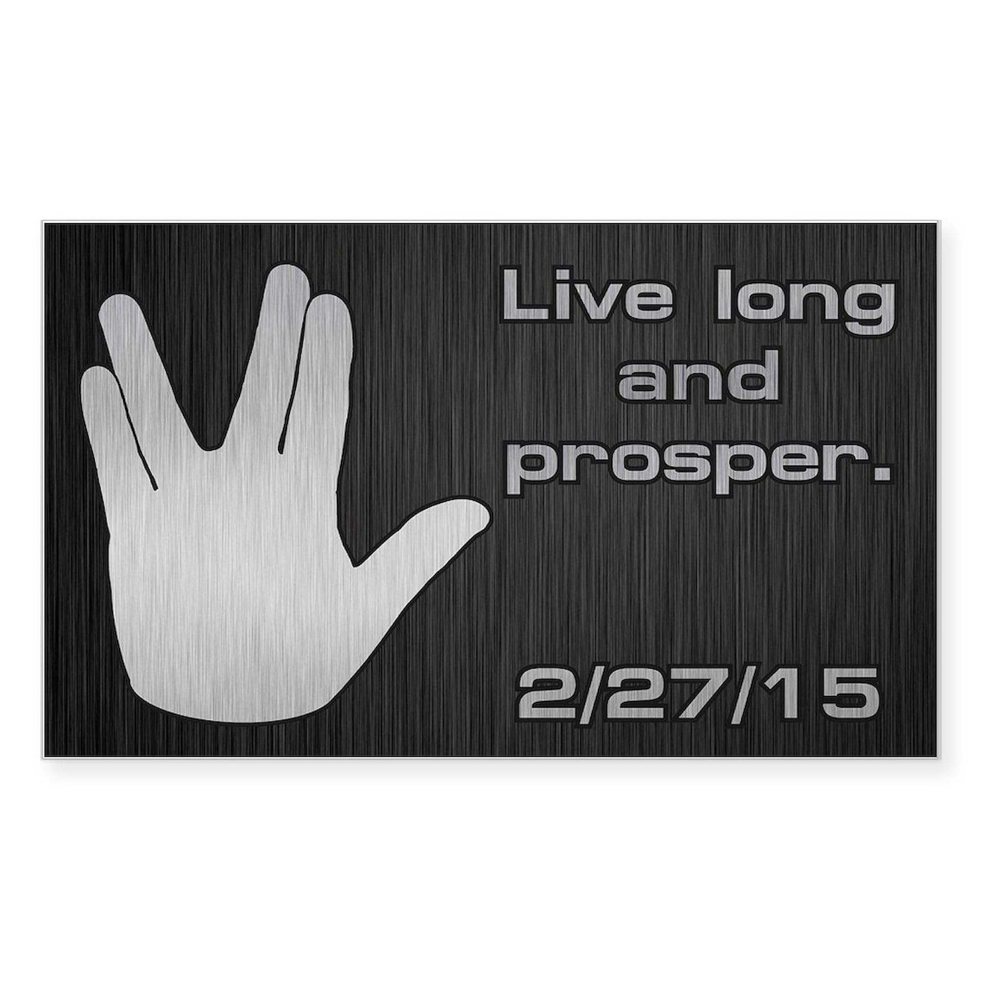 CafePress Spock LLAP 22715 Rectangle Bumper Sticker Car Decal