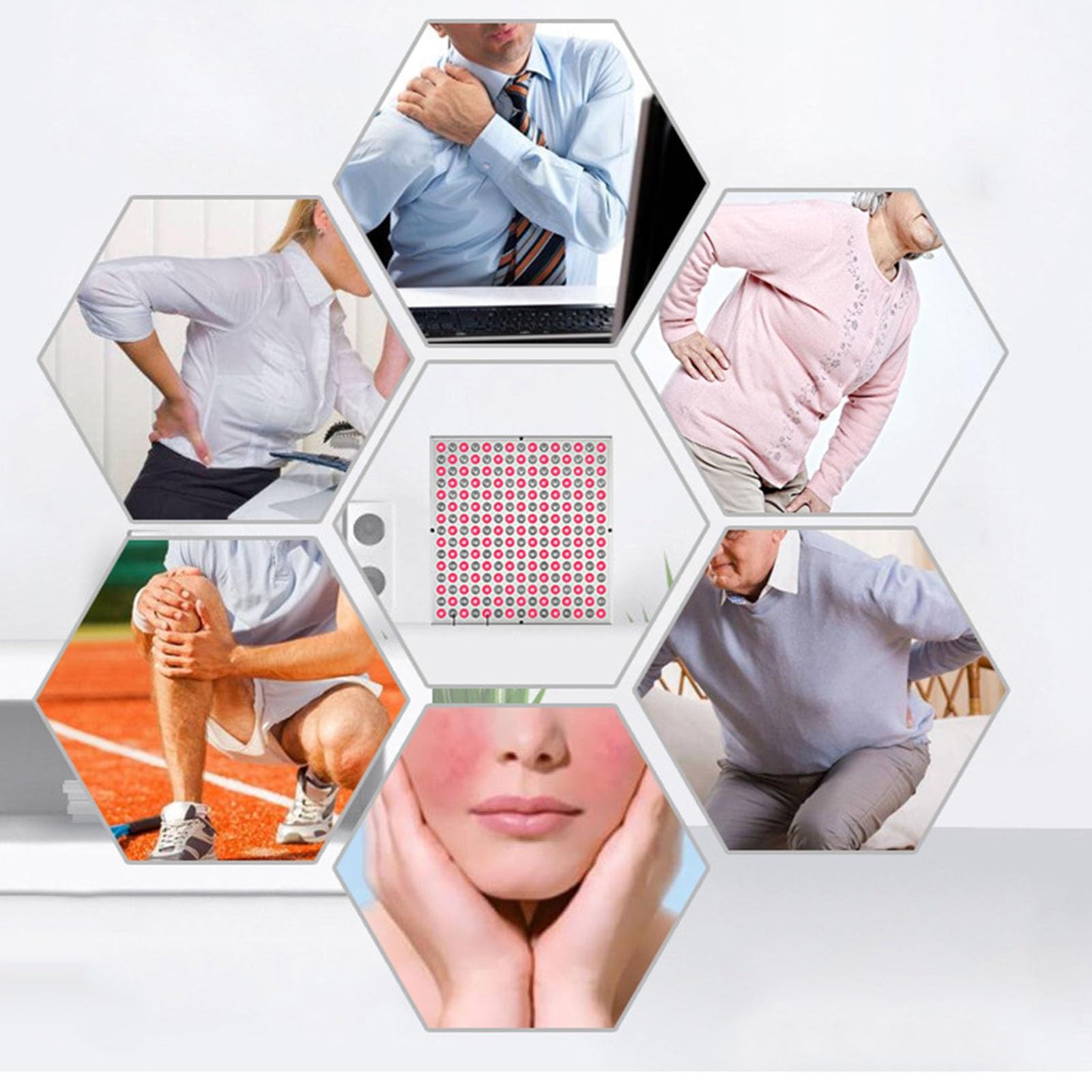 Panel de Terapia de Luz LED de 45W Rojo 660nm & Infrarrojo Cercano 850nm Combo para la Piel de la Cara y el Cuerpo, Uso Casero Portátil