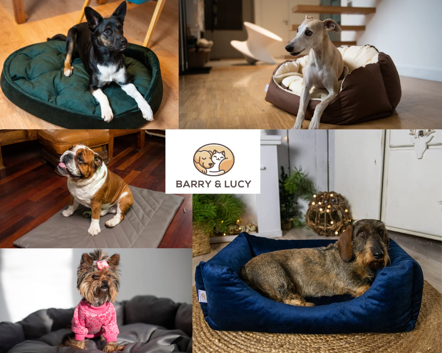 Barry & Lucy Hondenmatras Hondenkussen 3in1 Waterdichte Hondenslaapmat Hondenmat Hondenmand Hondenmand Ligkussen Zacht Kussen Elastische Vulling Vele Kleuren (M, Grijs