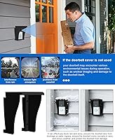 Vista 5 de Cubierta de vinilo para timbre de puerta de timbre de video timbre, cubierta resistente a la intemperie, cubierta antideslumbrante para timbres