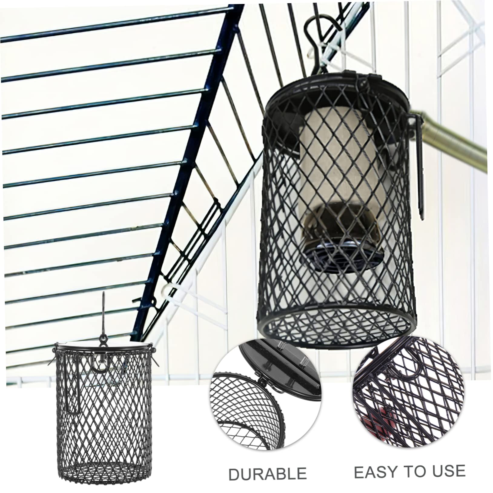 Toddmomy 3 Copertura per Lampade Riscaldanti per Rettili Rete Scaldante per Teca Protezione per Animali Domestici Come Tartarughe e Parrotti e Dissipazione del