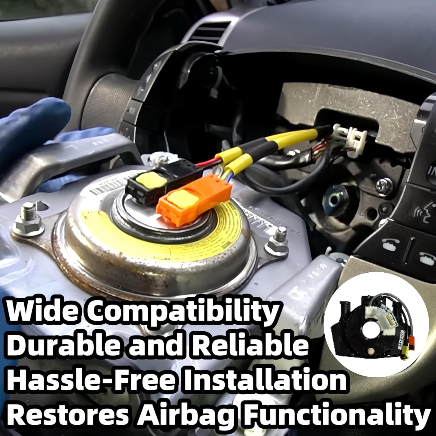 Single Spiral Cable Without an Angle Sensor for Nissan Titan Versa Murano Rogue Sentra Frontier 350Z 370Z for Toyota RAV4 Highlander B5567-CB69D B5567CB66A 25567-5X00A 25560-9CH2D