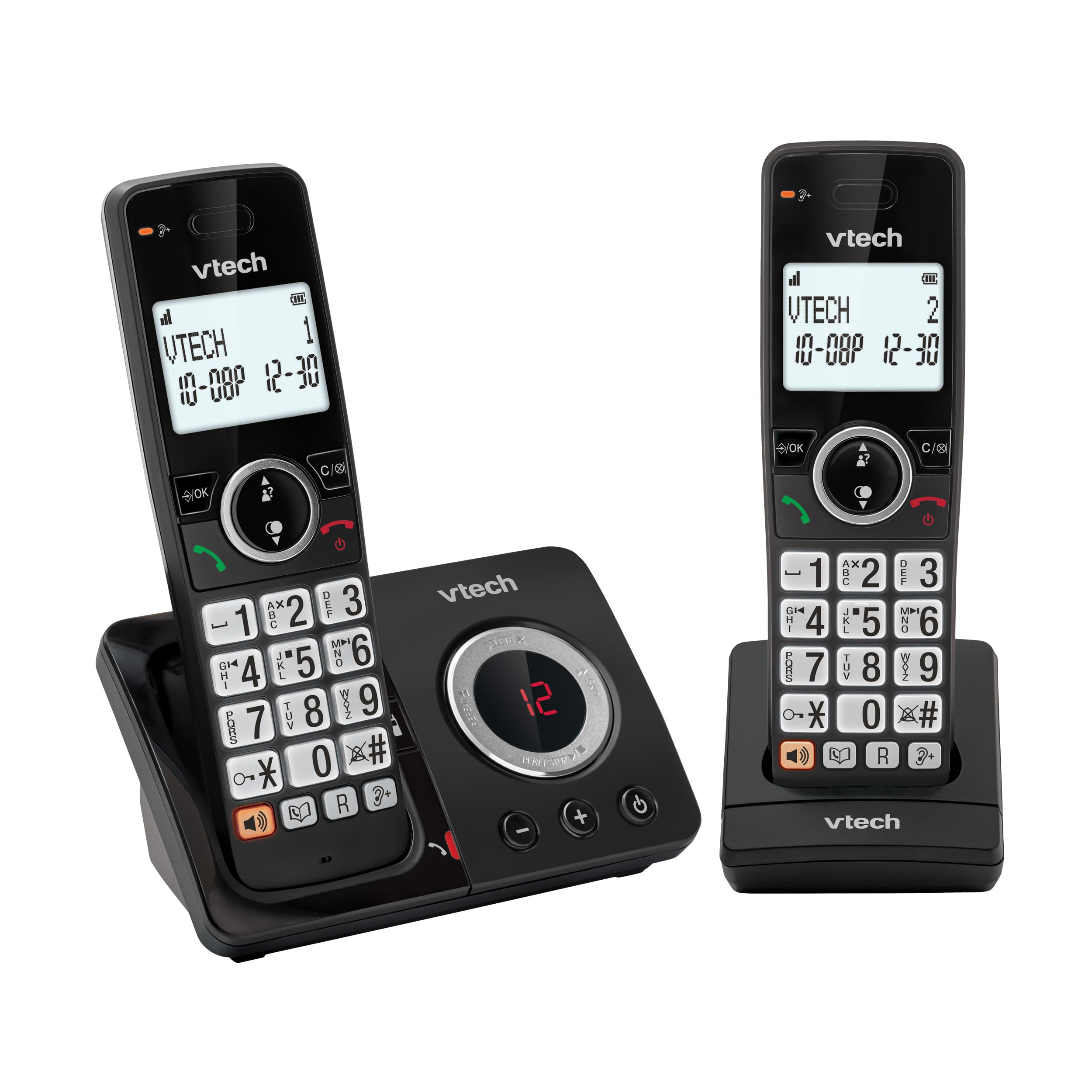 VTech EA5051 DECT Cordless Phone with Answering Machine,Nuisance Call Blocker, Volume Booster, Easy-to-Read Backlit Display, 18 Hours Talk-time, Handsfree Speakerphone, 2-Handset