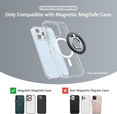 Miniatura 2 de Soporte de anillo de teléfono para Magsafe 2 unidades Metal 17 piezas imanes magnético soporte de dedo soporte de pie de apoyo con soporte magnético