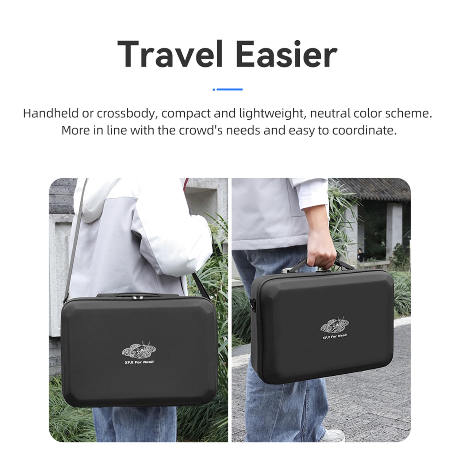 Tragbare Aufbewahrungstasche für DJI Neo 2 Motion Fly More Combo, Reise-Carrying-Case aus PU, Schultertasche & Handtasche, Drohnenzubehör