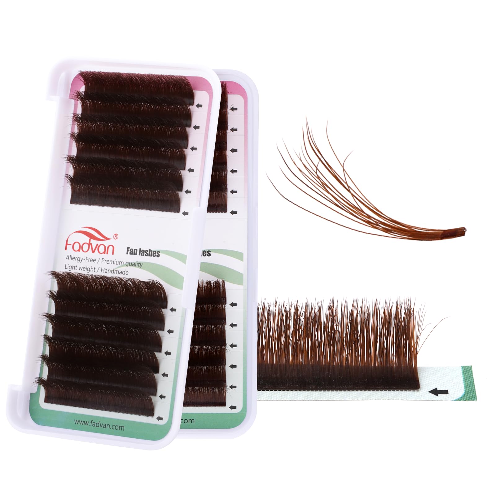 Easy Fan Lashes Self Fanning Volume Russian Eyelash Extensions 0.05D Curl Mixed 8-14mm Automatic Blooming Volume Easy Fan Lashes FADVAN(0.05-D-814) — view 25
