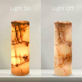 UMAID Handcrafted Onyx Marble Table Lamp, Each Lamp One-of-a-Kind UMAID Handcrafted Onyx Marble Table Lamp, Each Lamp One-of-a-Kind