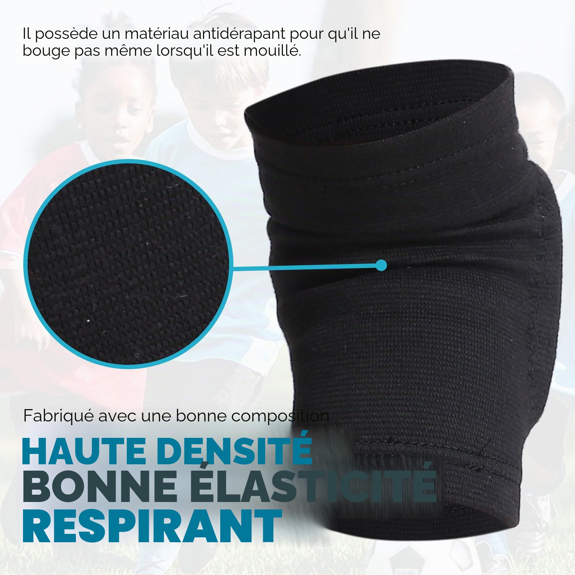 Bodyprox Genouillères de volleyball pour jeunes adolescents 1 paire Noir 13-18 Years