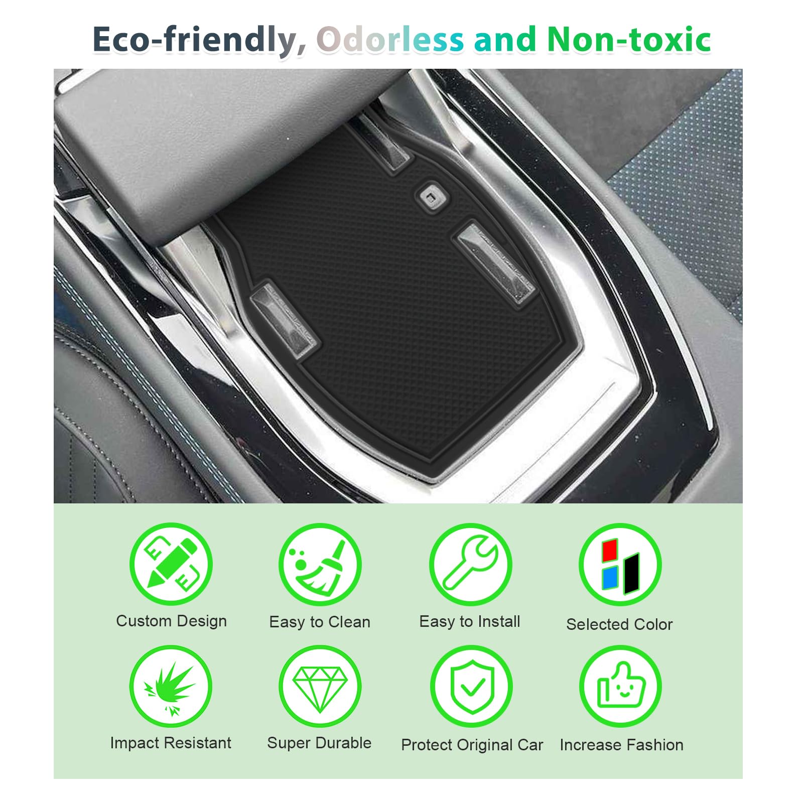 LFOTPP Austral 2023 Antislipmatten, Compatibel met Renault Austral E-Tech Hybrid (Automatische) 2022 2023 Rubberen Matten, Middenconsole-Matten, Deurnaad-Matten, Austral Accessoires (Zwart