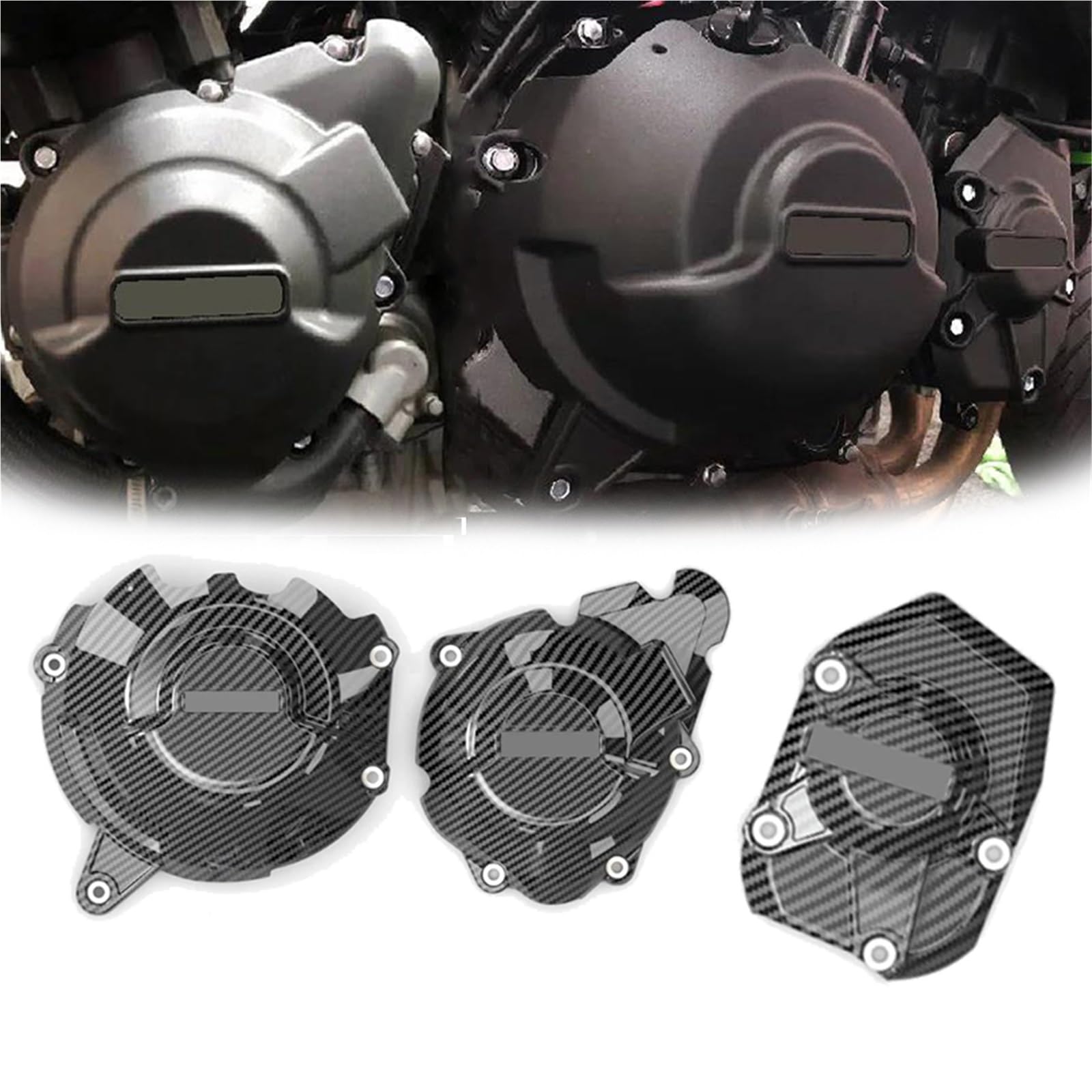 Caches moteur pour moto Kawasaki Z1000SX R ABS protections secondaires carter 2011-2023