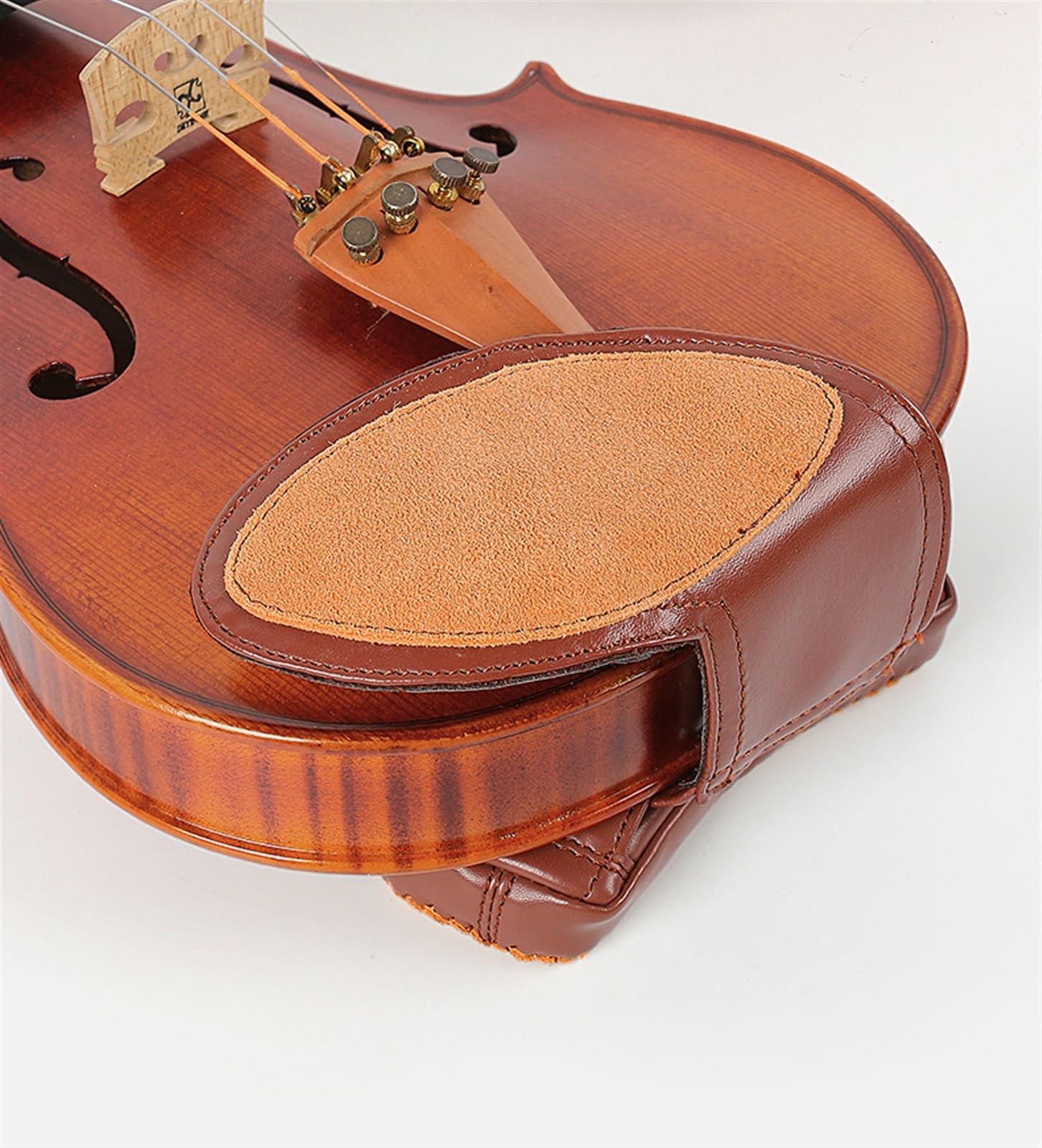 Accesorios para violín Accesorio De Almohadilla De Descanso Para Barbilla De Cuero Para Violínaccesorio Suave Para Cuello Y Hombro Accesorio Para Práctica De Violín(B,4/4-3/4)