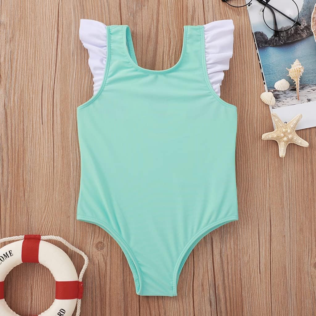 YOUNGER STAR Toddler Swimsuit Girl Bathing Suit Outfits One-Piece Beachwear Swimwear Beach Bikini Ruffle 3M-4Y: Clothing, Shoes & Jewelry